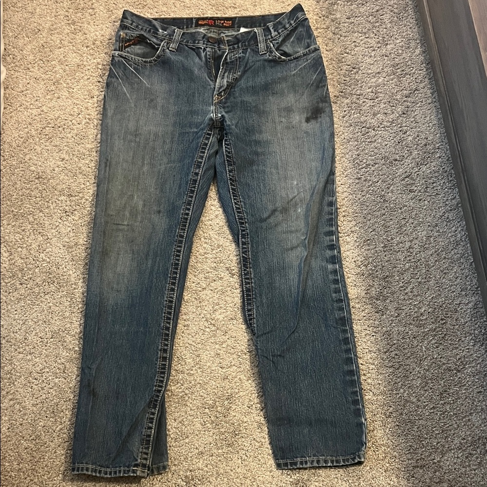 Ariat Men's Blue Denim Work Jeans